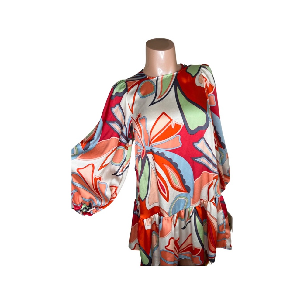 Alexis Dresses | Mixed Floral Long Sleeve Dress | Color: Cream | Size:S